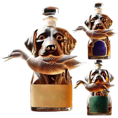 Airtight Whiskey Hound Glass Bottle