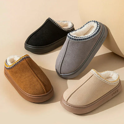 Chloe | Fluffy Platform Slippers