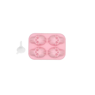 4 Cavity Silicone Skull Ice Mold Tray