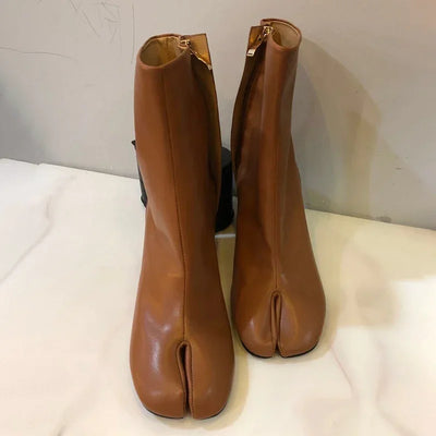 Kendall - Luxury Leather Split Toe Boots