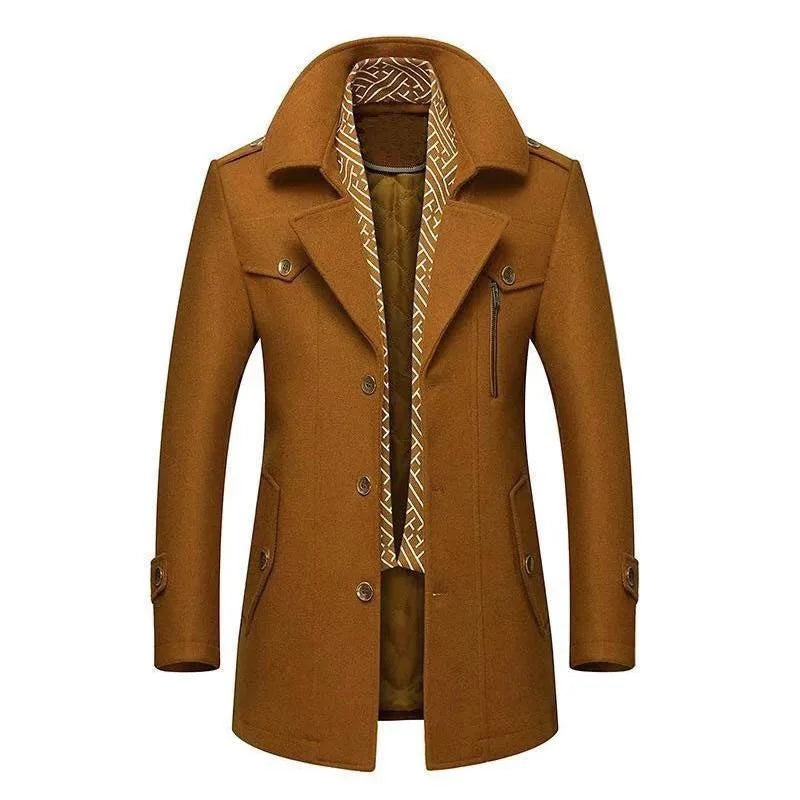 Tom - Quilted Thick Warm Wool Coat