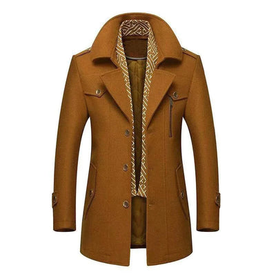 Tom - Quilted Thick Warm Wool Coat
