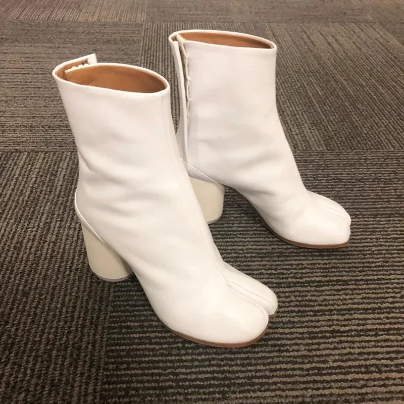 Kendall - Luxury Leather Split Toe Boots