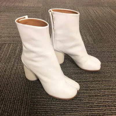 Kendall - Luxury Leather Split Toe Boots