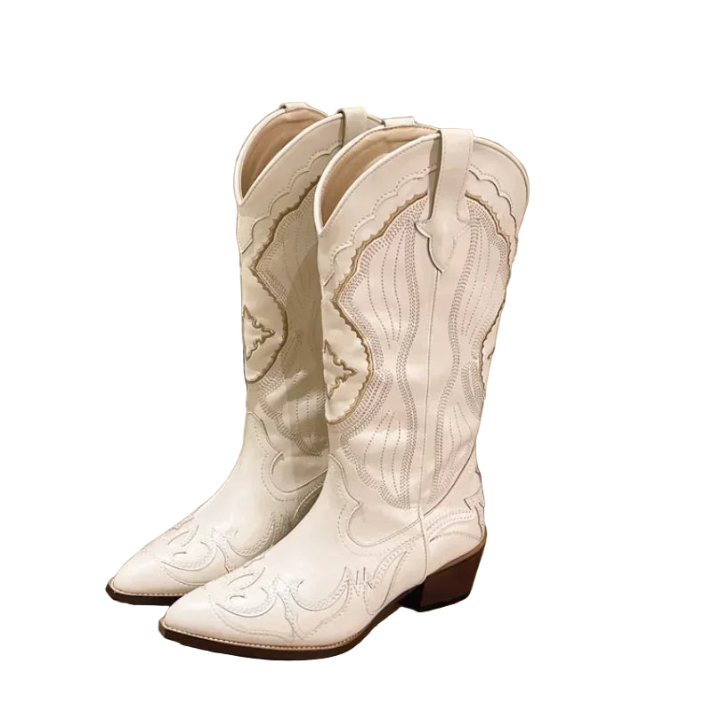 Dion - Vintage Embroidered Cowboy Boots