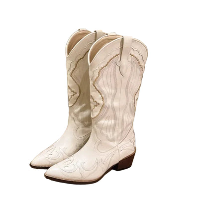 Dion - Vintage Embroidered Cowboy Boots