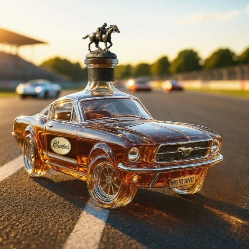 Mustang whiskey bottle with high borosilicate glass