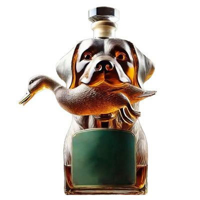 Airtight Whiskey Hound Glass Bottle