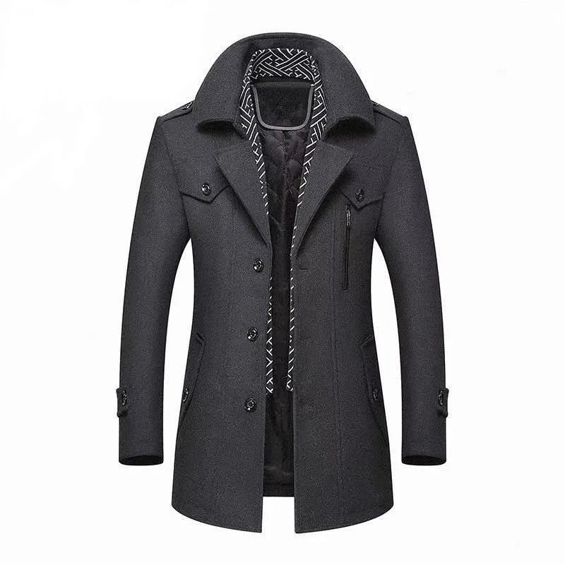 Tom - Quilted Thick Warm Wool Coat
