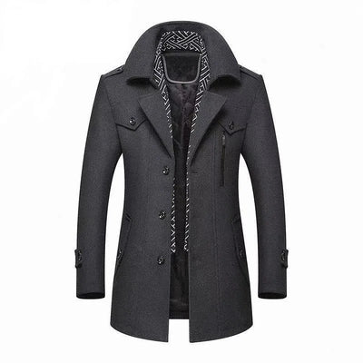 Tom - Quilted Thick Warm Wool Coat