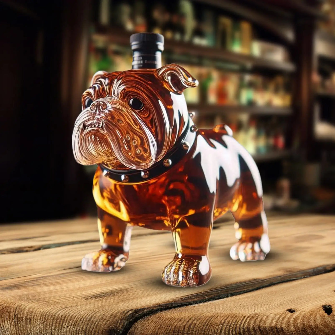 Bulldog Whiskey Collectible Liquor Bottle