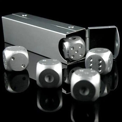5pcs Aluminum Alloy Ice Cubes Dices Set