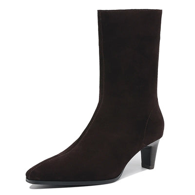 MORAZORA - Luxury Cow Leather Ankle Boots