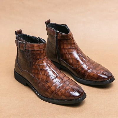Baron - Leather Boots with Buckle