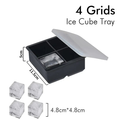 Silicone Ice Cube and Ice Ball Tray