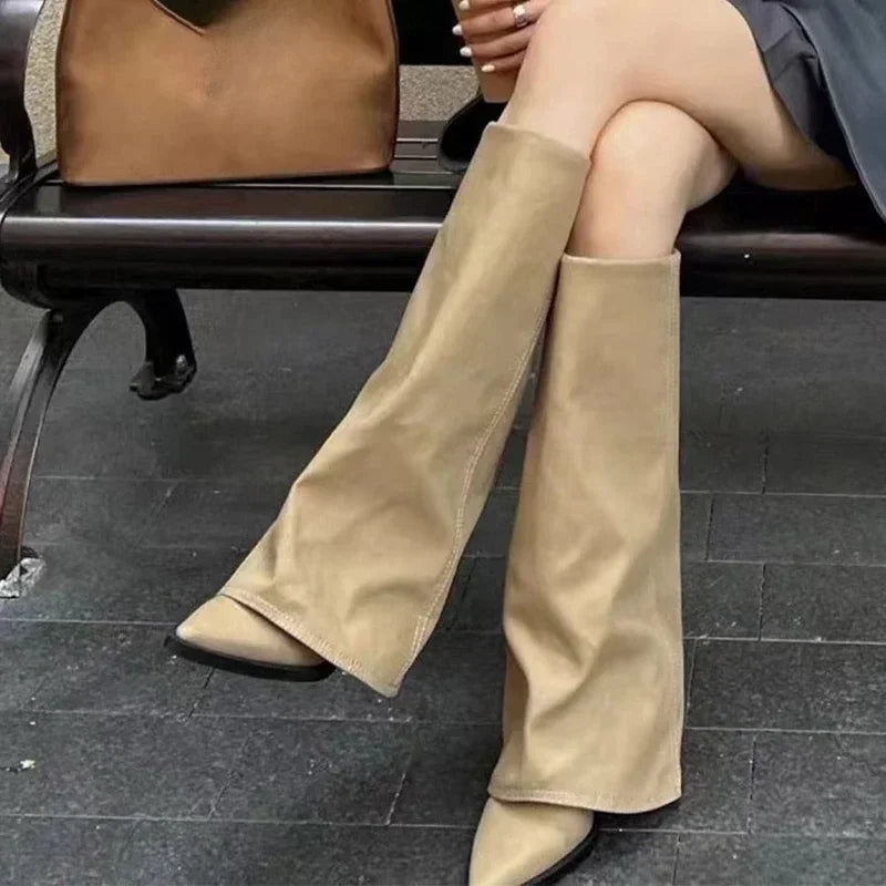 Zoe - Chunk Leather High Boots