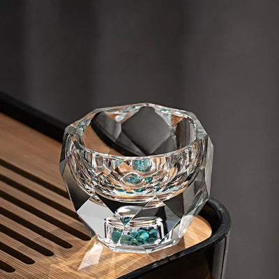 Diamond Cutting Crystal Liquor Glass