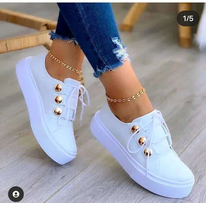 Serena | Orthopedic Round Toe Platform Sneakers