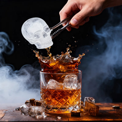 4 Cavity Silicone Skull Ice Mold Tray