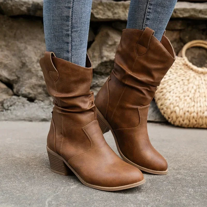 Cassidy - Classic Mid-Calf Western Boots