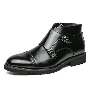 Darell - Double Monk Strap Leather Boots