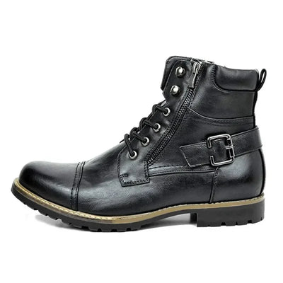 Damon - Leather Lace-Up Boots