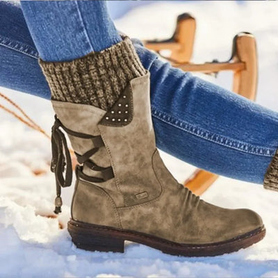 Yana - Warm Suede Mid-Calf Boots