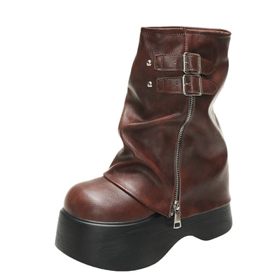 Liane - Soft Leather Ankle Mid Calf Boots