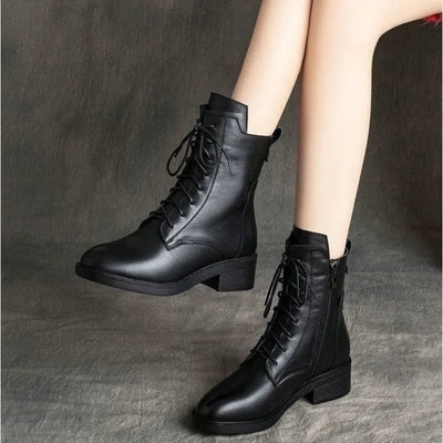 Reina - Retro Leather Boots