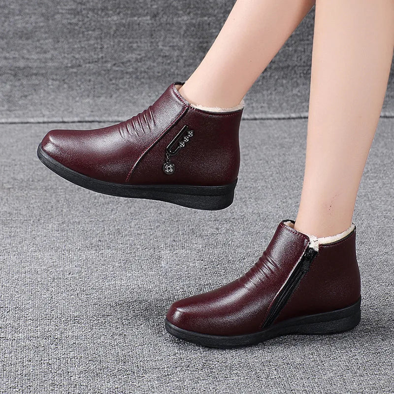 Aleah - Plush Non-slip Ankle Boots