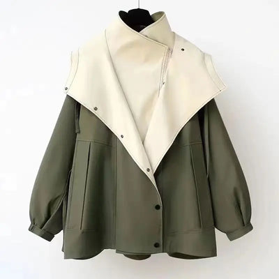 Xiandra - Trendy Hooded Windbreaker Coat