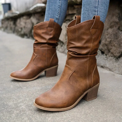 Cassidy - Classic Mid-Calf Western Boots
