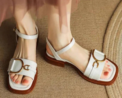 Amara | Buckled Flat Sandals