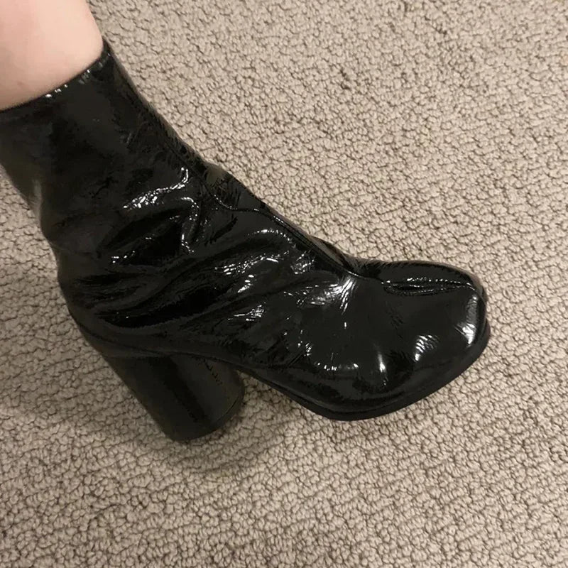 Kendall - Luxury Leather Split Toe Boots