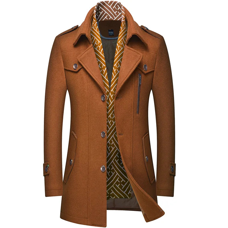 Tom - Quilted Thick Warm Wool Coat