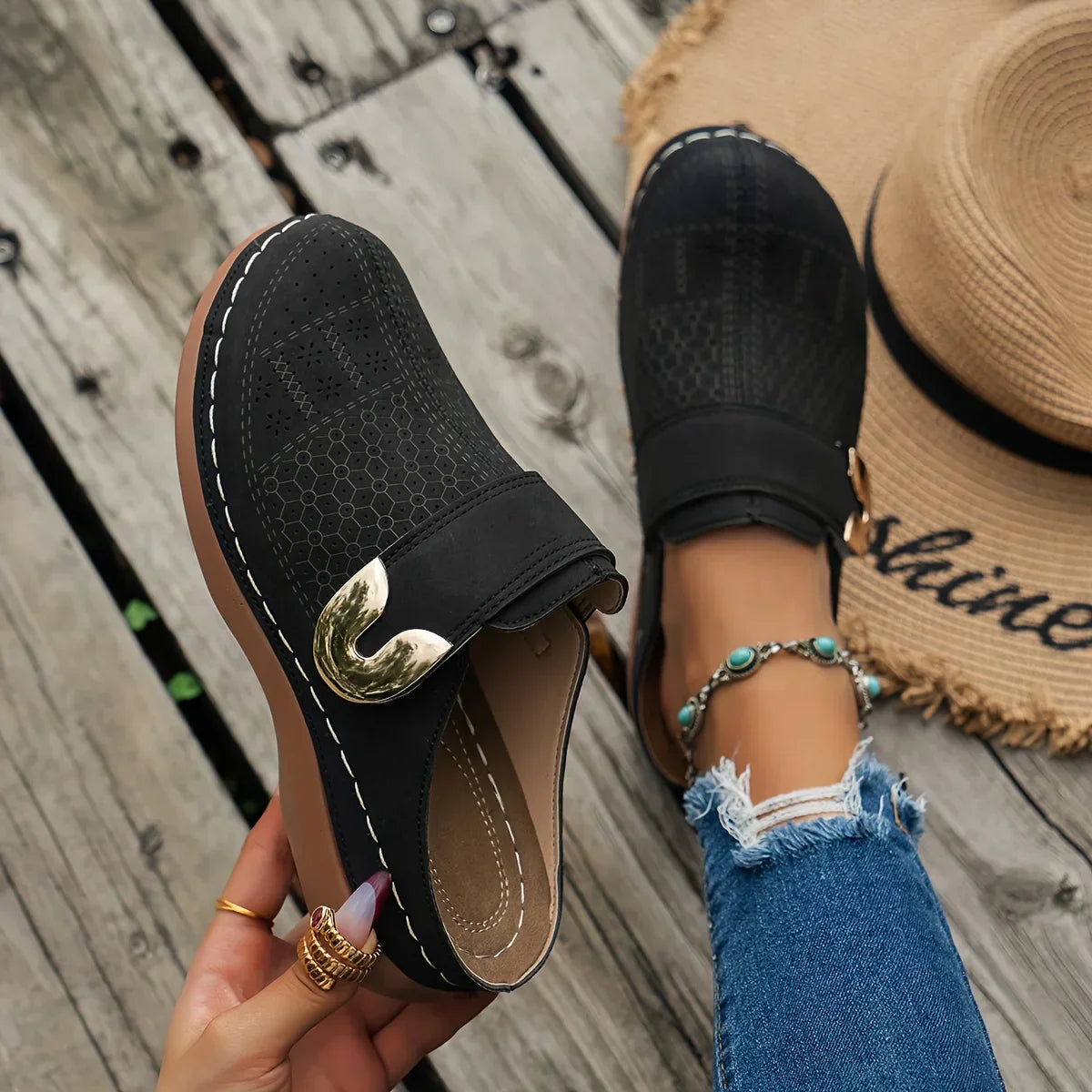 Caprielle - Chic Supportive Wedge Sandals