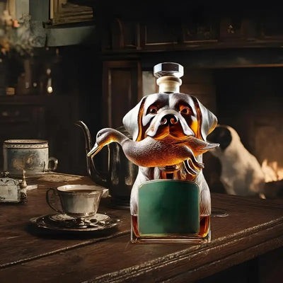 Airtight Whiskey Hound Glass Bottle