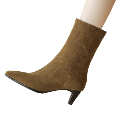 MORAZORA - Luxury Cow Leather Ankle Boots