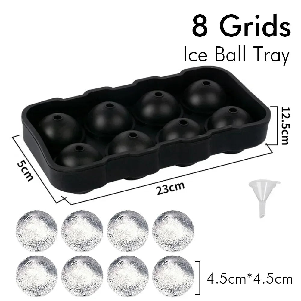 Silicone Ice Cube and Ice Ball Tray
