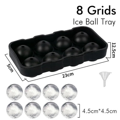 Silicone Ice Cube and Ice Ball Tray