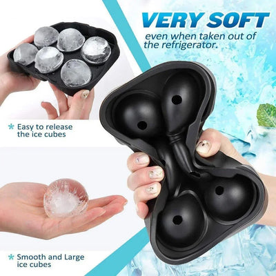 Silicone Ice Cube and Ice Ball Tray