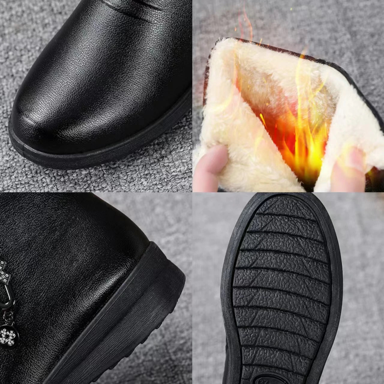 Aleah - Plush Non-slip Ankle Boots