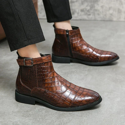 Baron - Leather Boots with Buckle