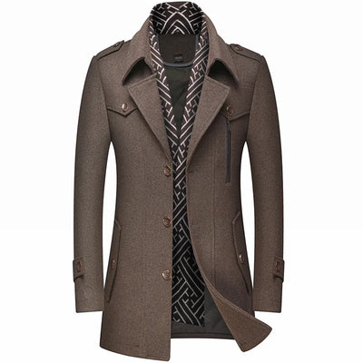 Tom - Quilted Thick Warm Wool Coat
