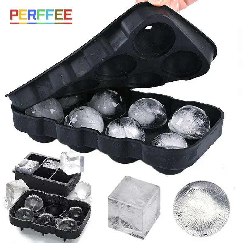 Silicone Ice Cube and Ice Ball Tray