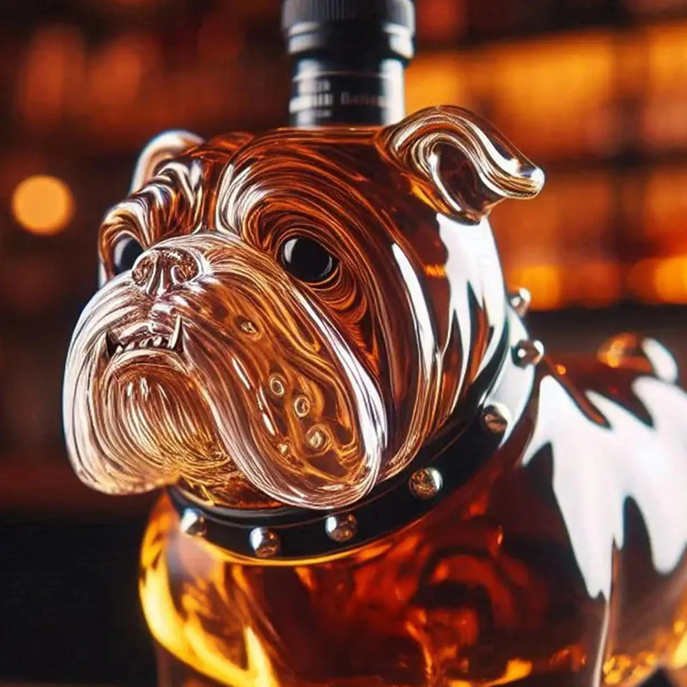 Bulldog Whiskey Collectible Liquor Bottle