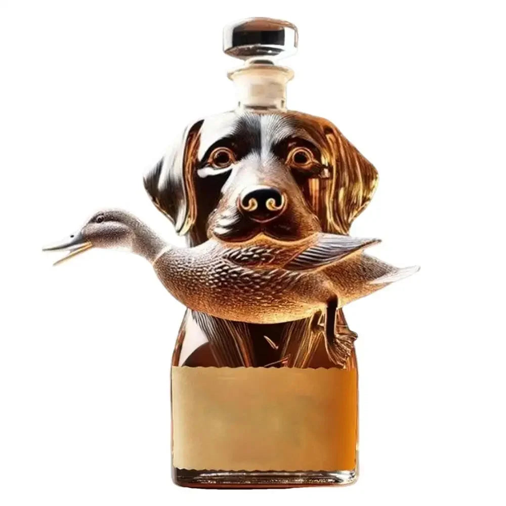 Airtight Whiskey Hound Glass Bottle