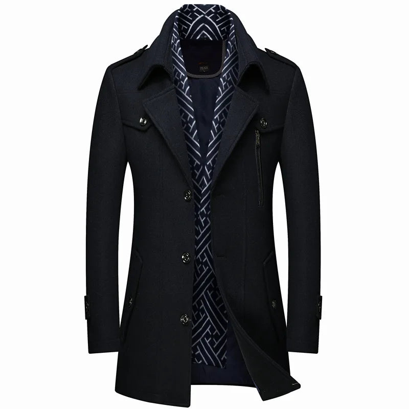 Tom - Quilted Thick Warm Wool Coat