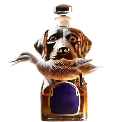 Airtight Whiskey Hound Glass Bottle