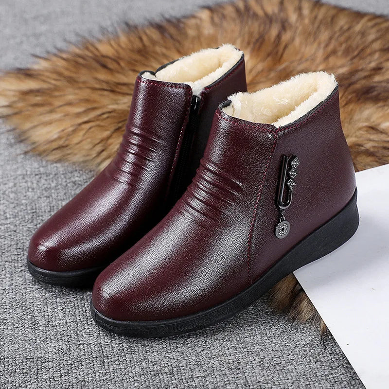 Aleah - Plush Non-slip Ankle Boots